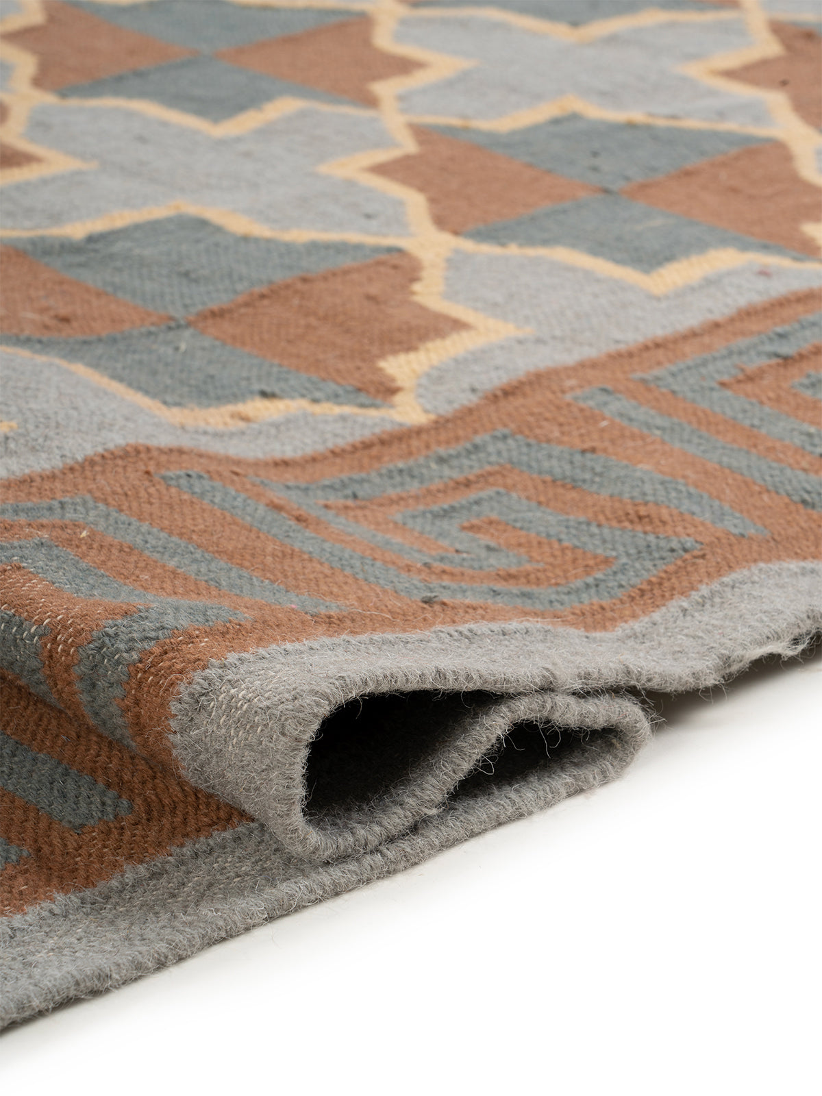 Kilim Quatrefoil Wool Rug - additional product view showing the wool rug