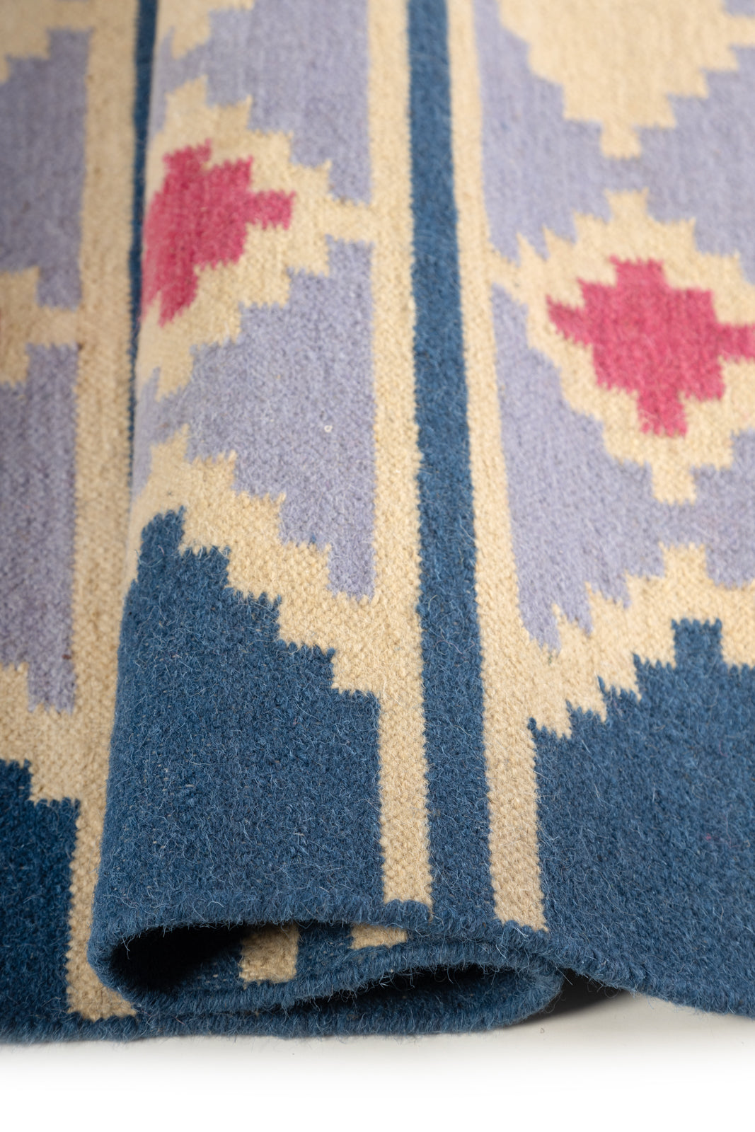 Kilim Reverie Wool Flatweave - texture detail showing wool surface