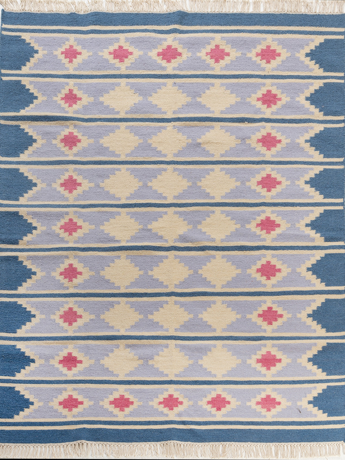 Kilim Reverie Wool Flatweave wool rug in multicoloured tones