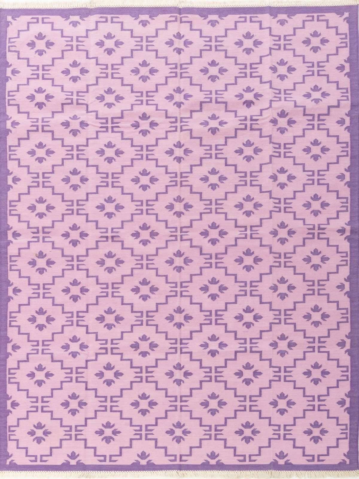 Lilac Majesty cotton rug in purple tones