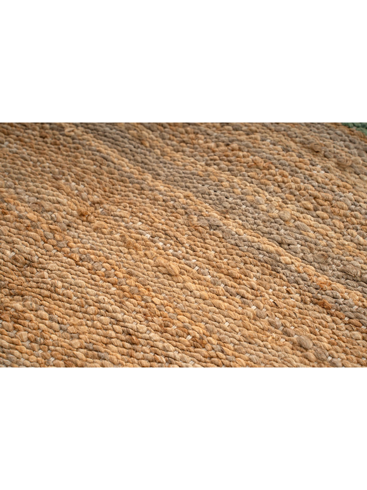 Lira scalloped hemp rug-Green - additional product view showing the hemp rug