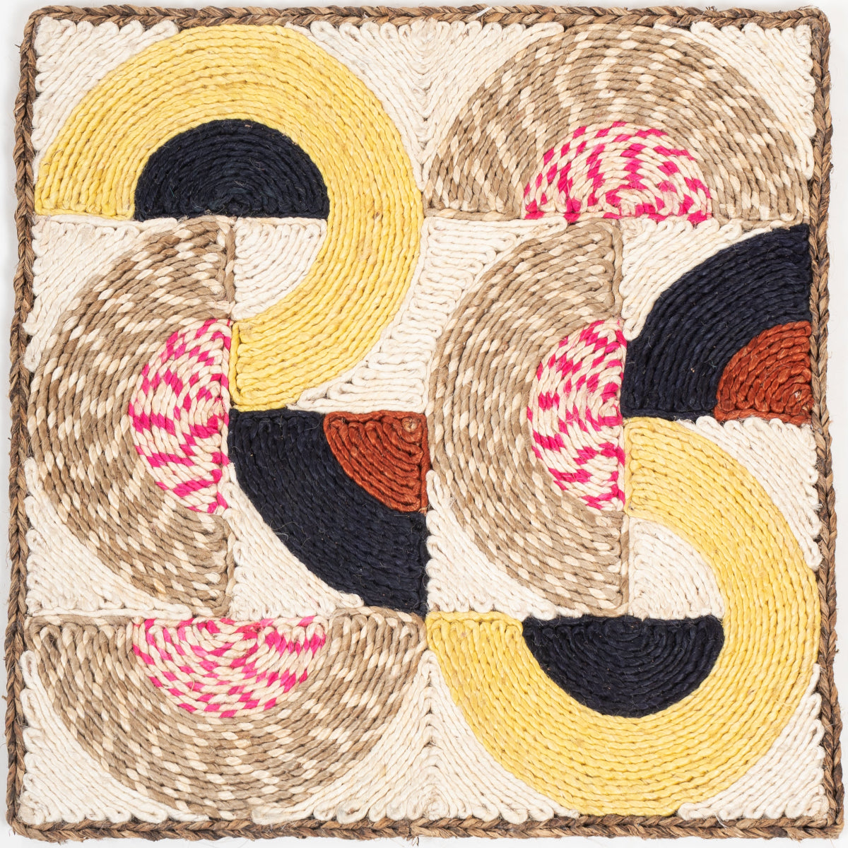 Looma : Aabha mixed fibre rug in multicoloured tones