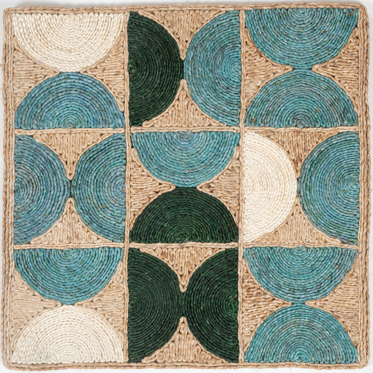 Looma : Chandrika mixed fibre rug in neutral tones