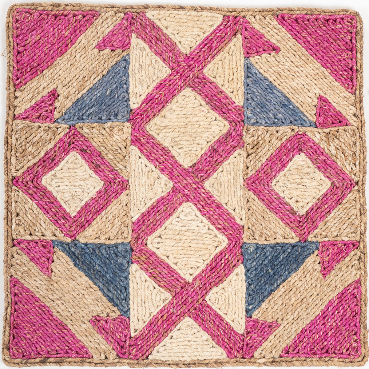 Looma : Jhalak mixed fibre rug in multicoloured tones