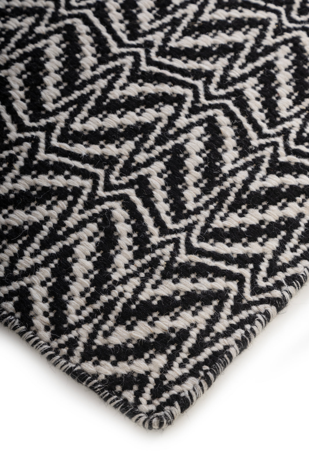 Loomline Wool Rug close-up showing the wool weave and striped pattern