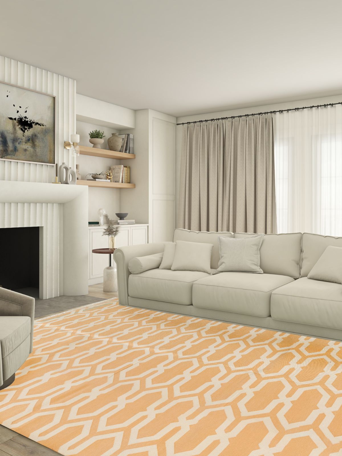 Majestic Marigold Moroccan Rug - additional product view showing the wool rug