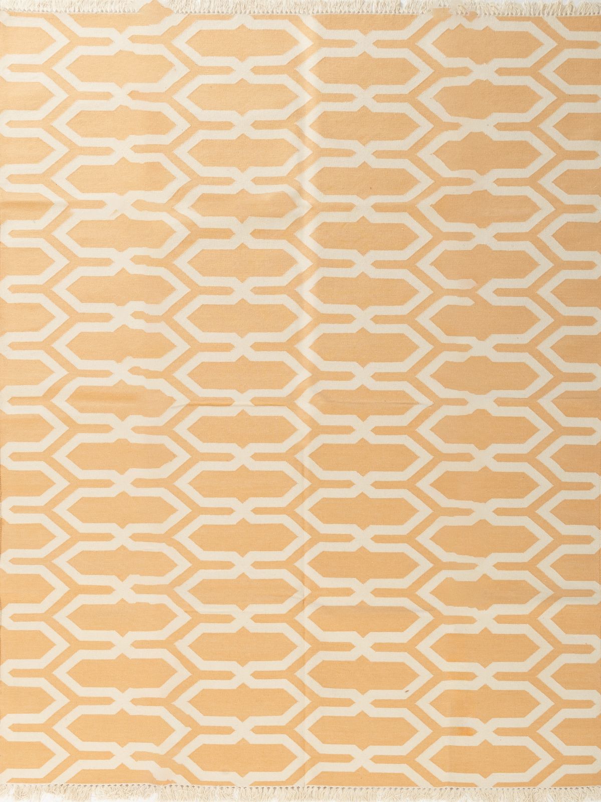 Majestic Marigold Moroccan Rug wool rug in yellow tones