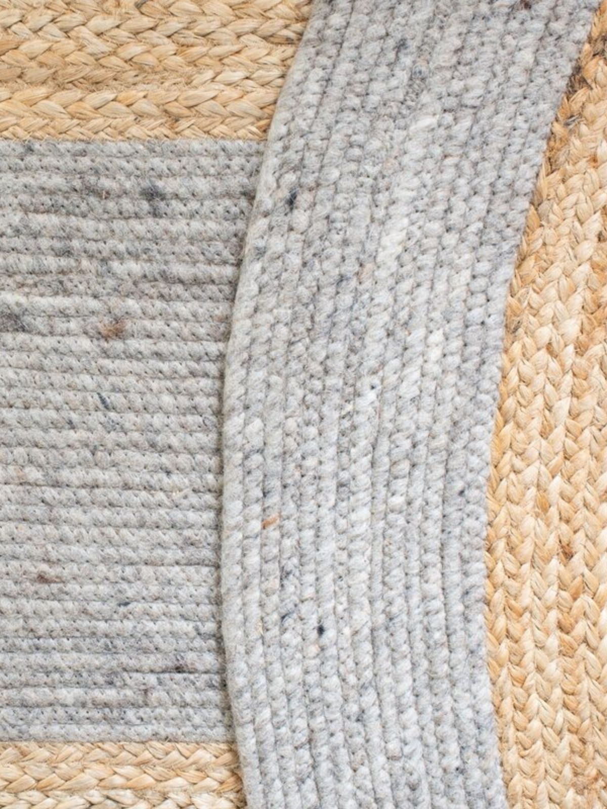 Maseru jute bordered oval area rug - additional product view showing the jute rug