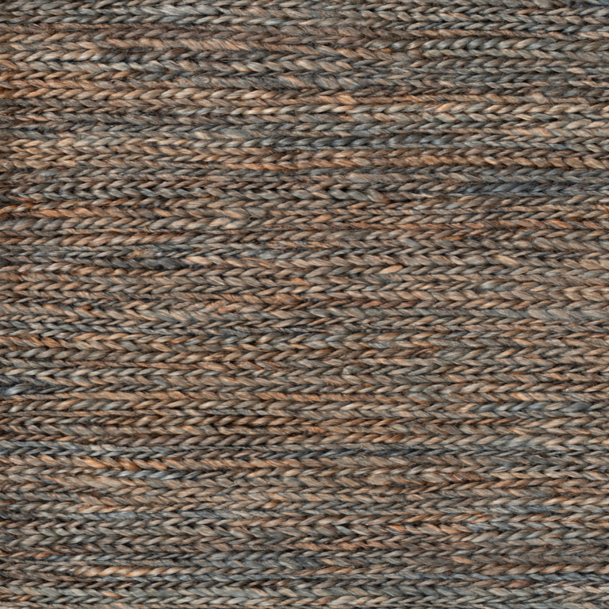 Mez Weaves - Storm Cloud jute rug product view in grey tones