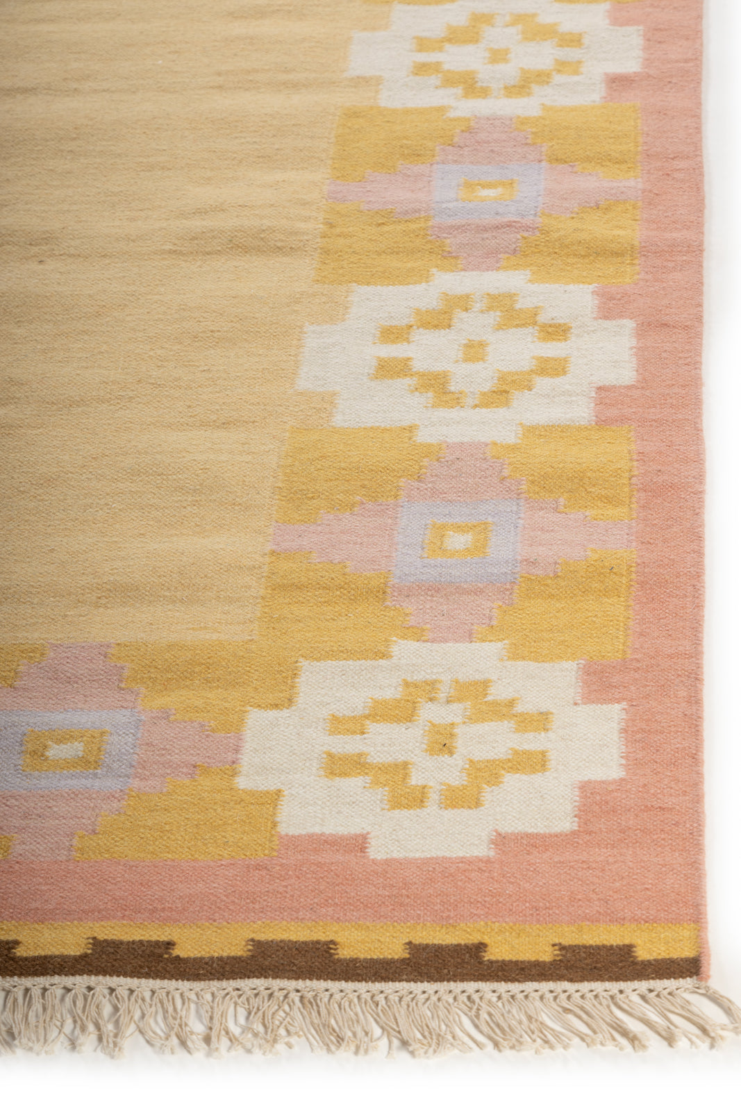 Mistvale Wool Rug wool rug styled in a living room interior