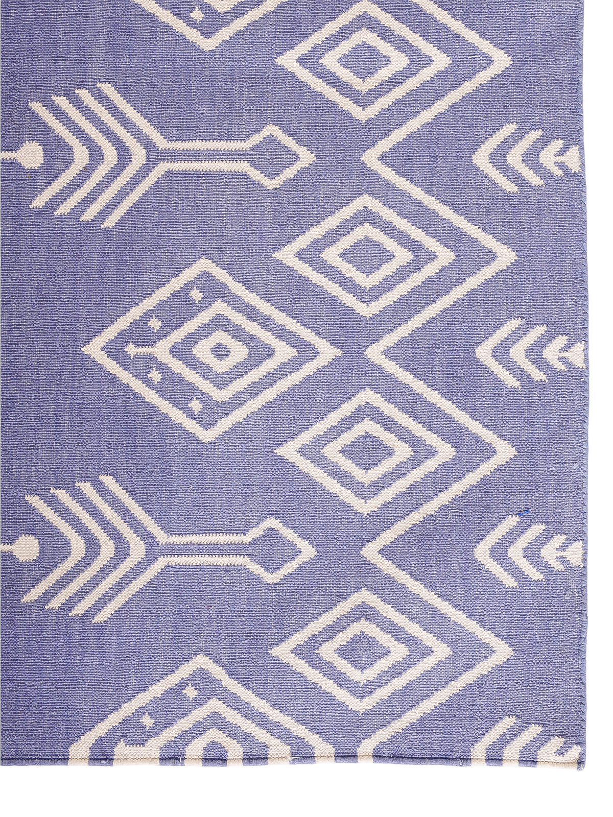 Mistwood Cotton Flatweave Rug cotton rug styled in a living room interior