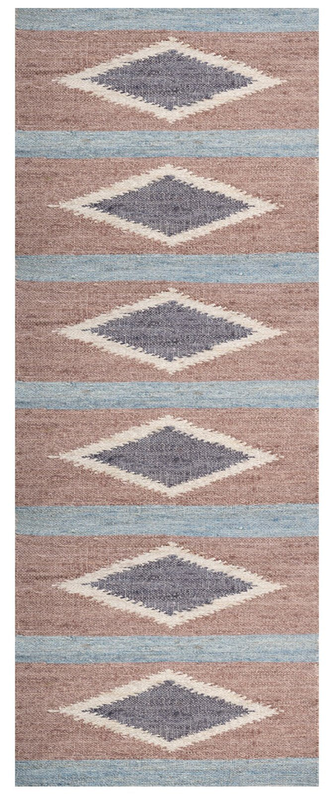 Misty Diamond Horizon Runner in wool