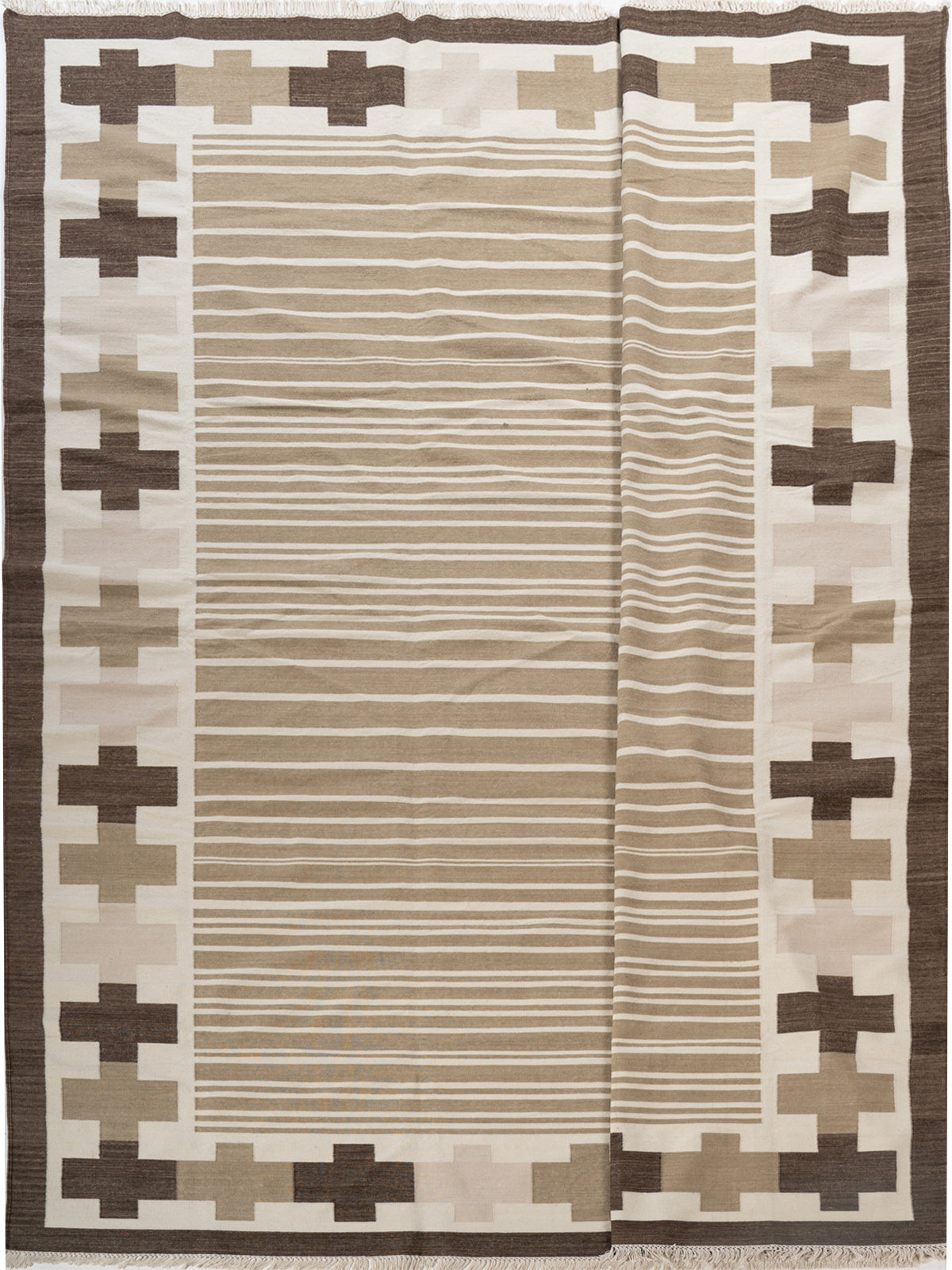 Mocha Comfort Flatweave Rug cotton rug in brown tones
