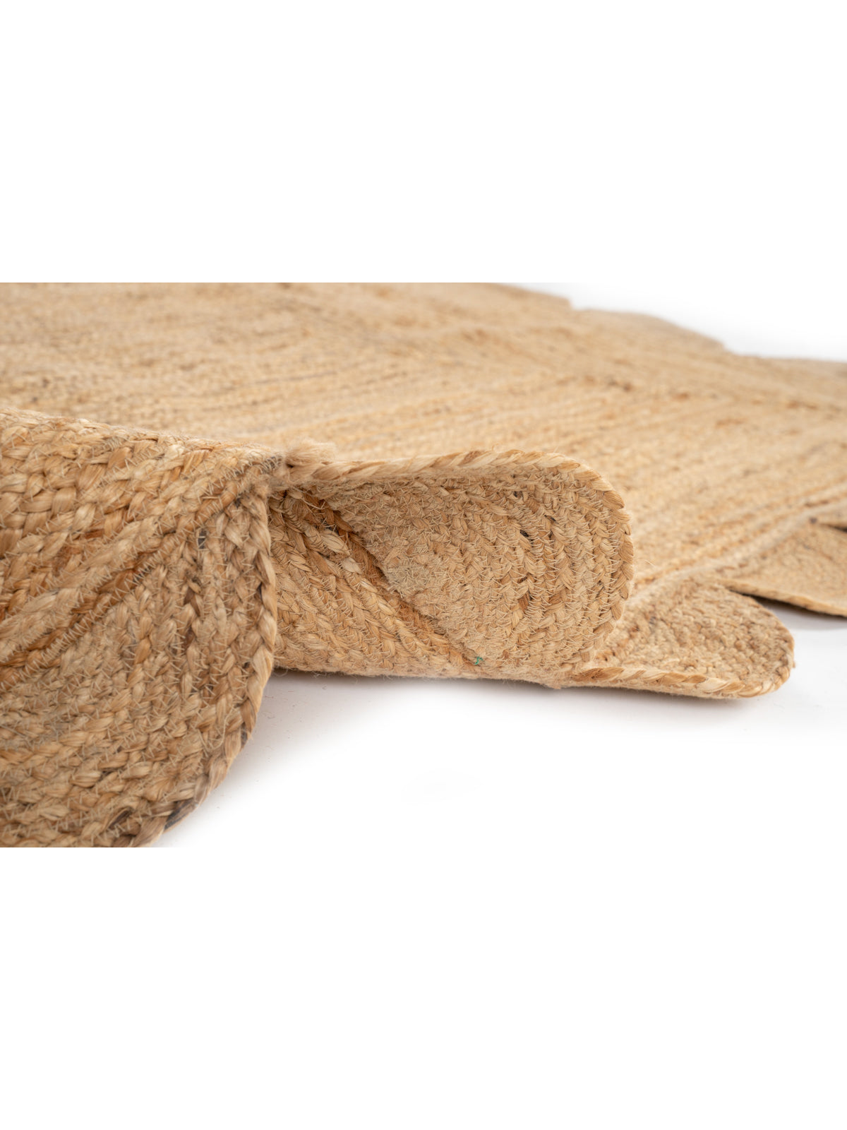 Mwanza scalloped jute rug- natural - jute runner laid in a hallway view