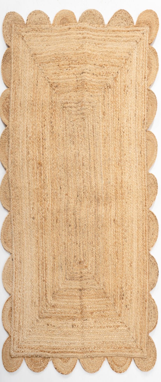 Mwanza Scalloped Jute Runner in jute