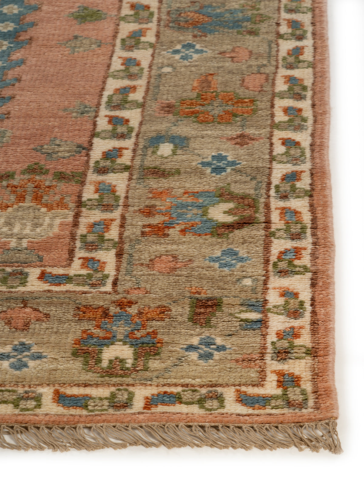 Persian Garden Wool Rug handspun wool rug styled in a living room interior