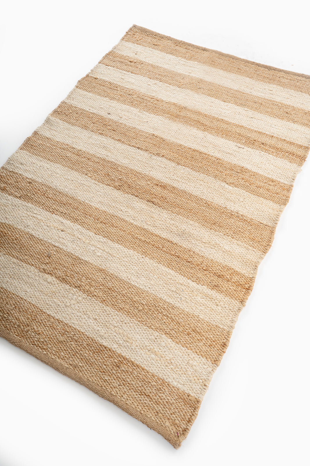 Rasht striped Hemp rug - hemp runner laid in a hallway view