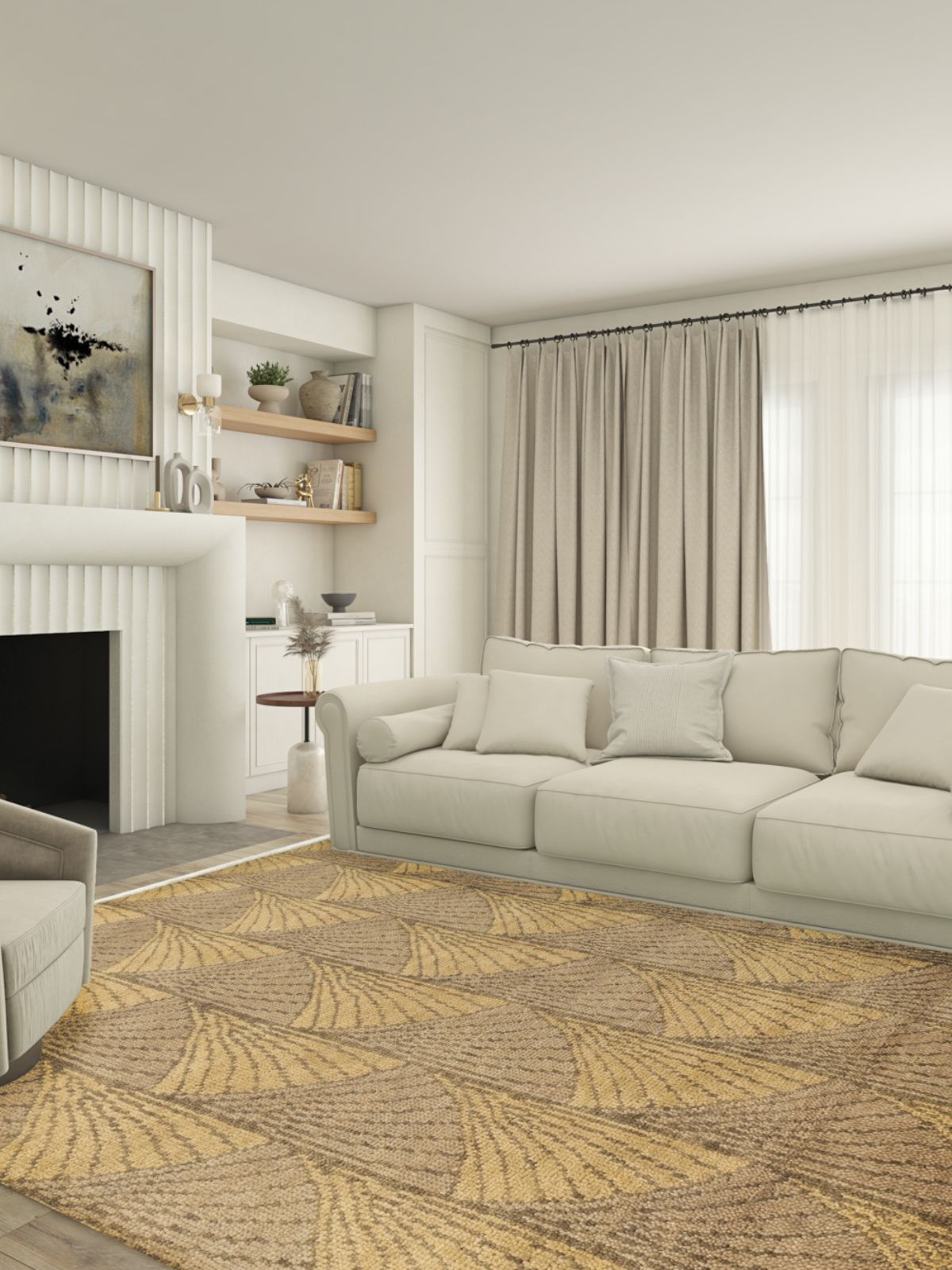 Retro Rustic - additional product view showing the wool rug