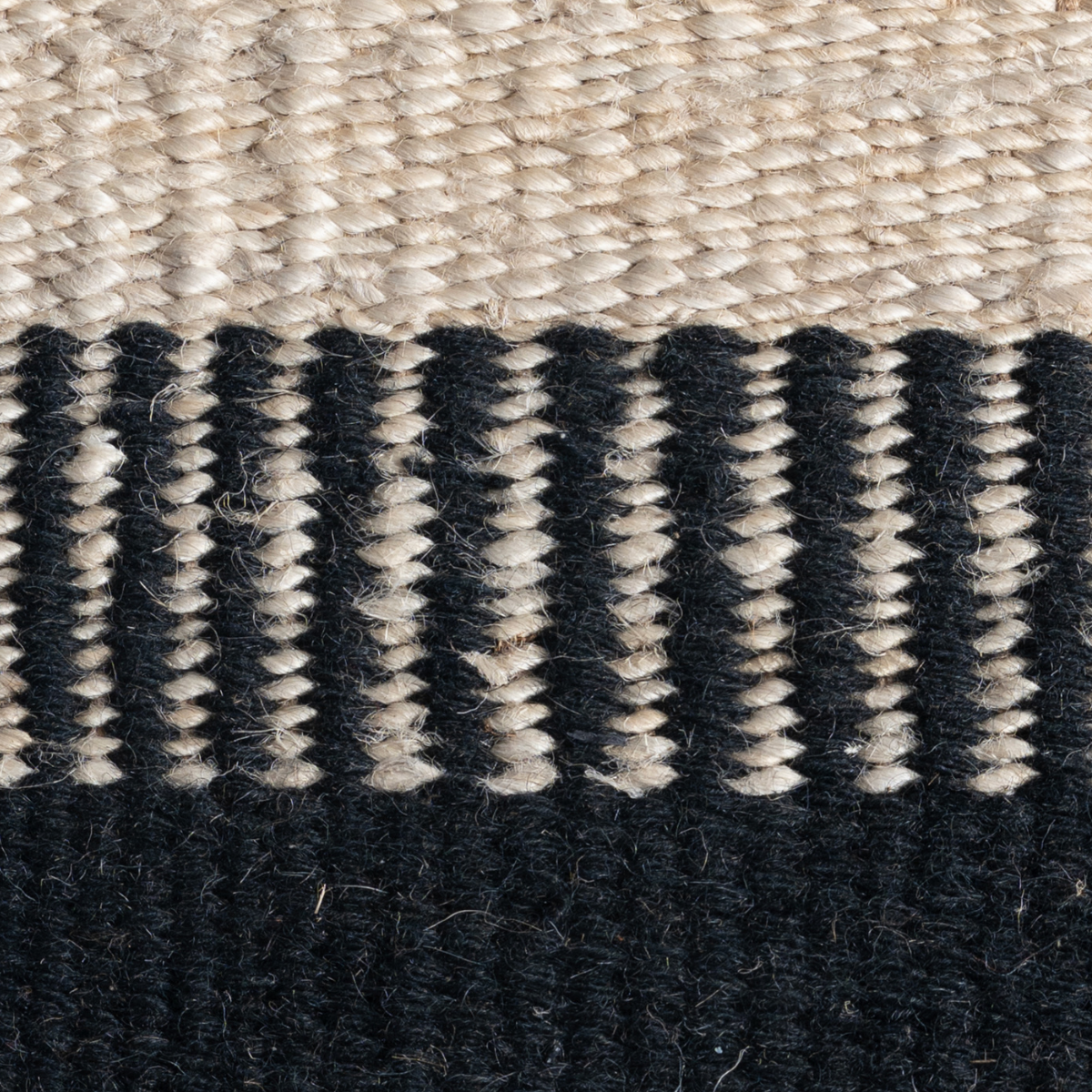 Root & Ridge : Tan close-up showing the jute-wool weave and surface texture