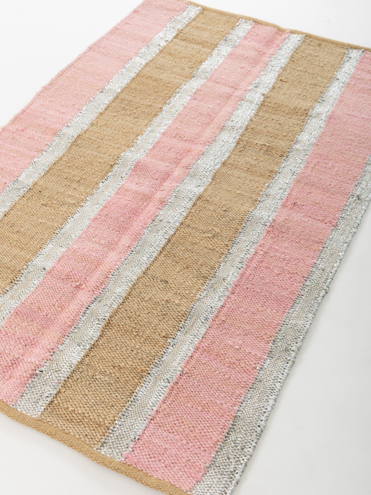 Rosewood Striped Jute Rug - additional product view showing the jute rug