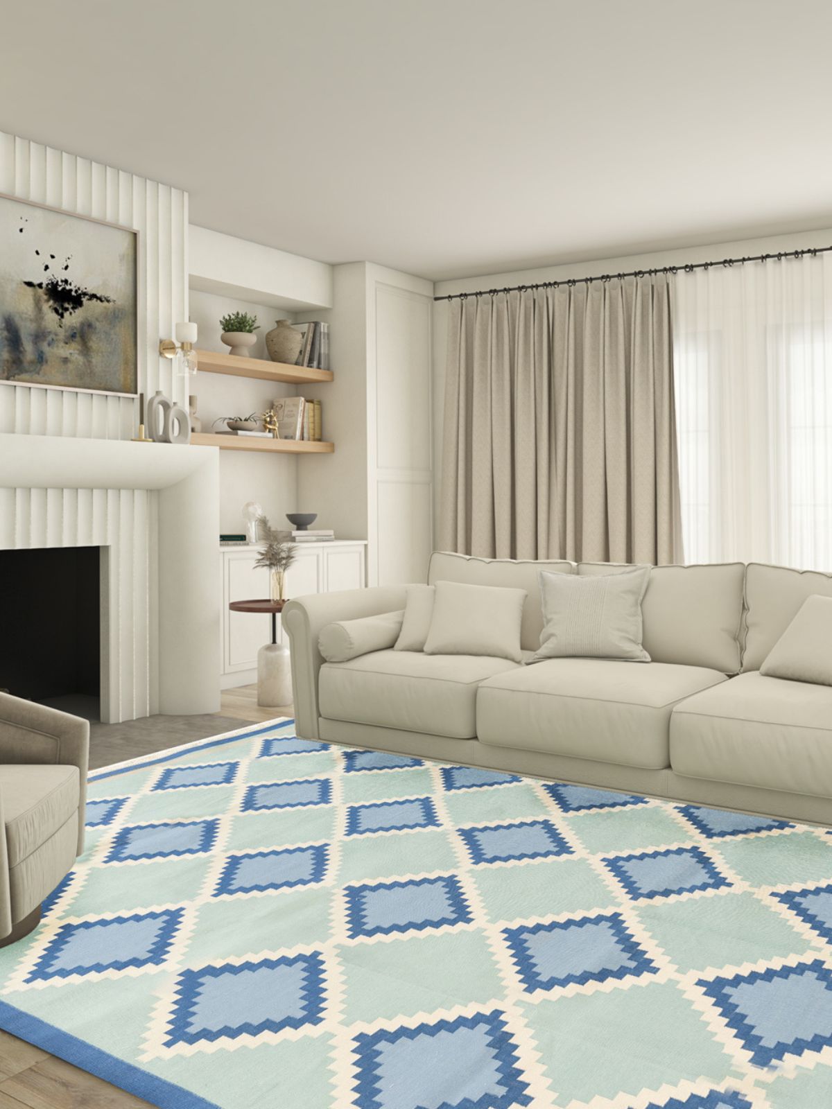 Royal Riviera Kilim Rug - additional product view showing the wool rug
