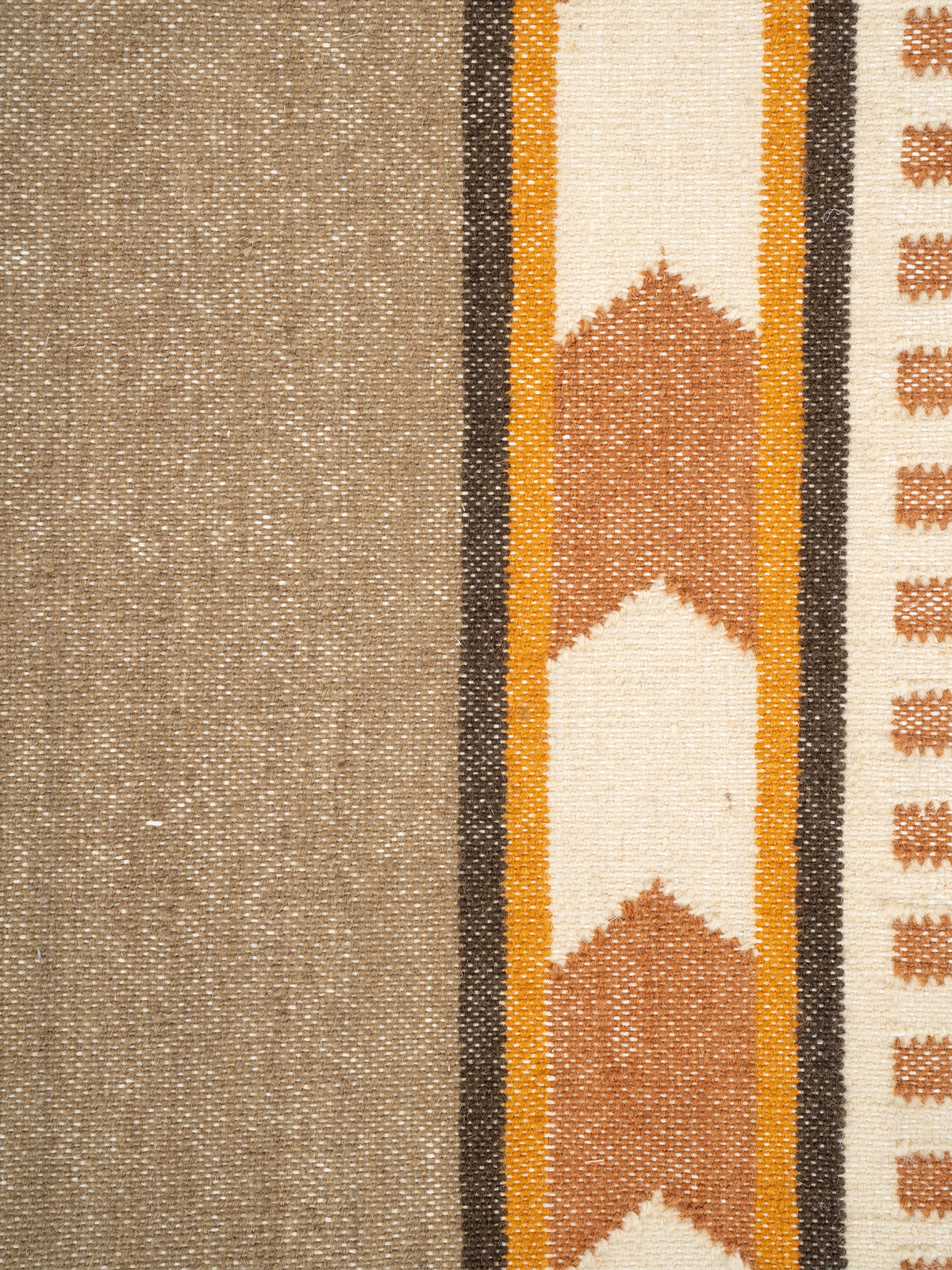 Rust Moor Runner - cotton runner laid in a hallway view