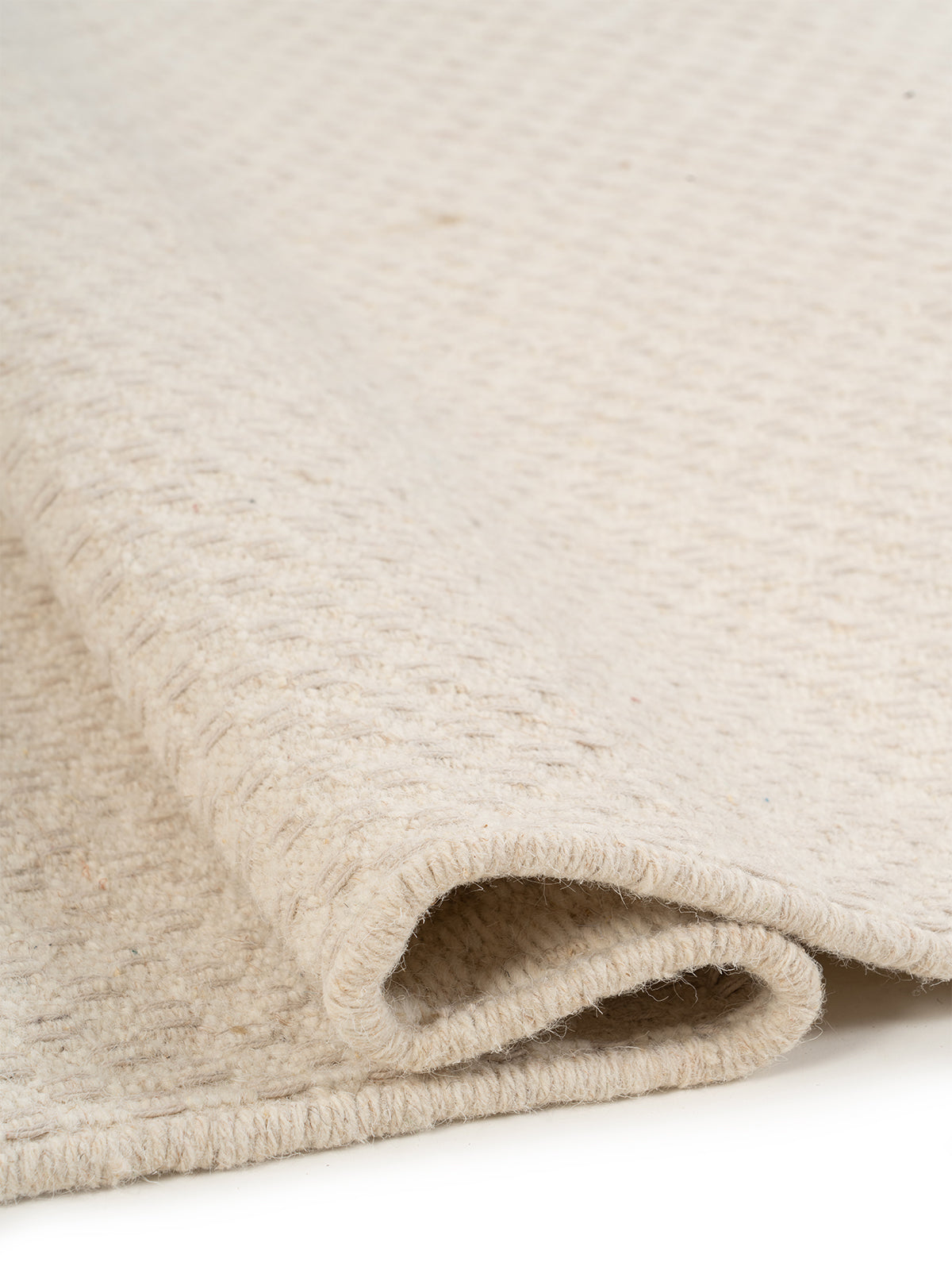 Rustic Diamond Check Wool Rug - additional product view showing the wool rug