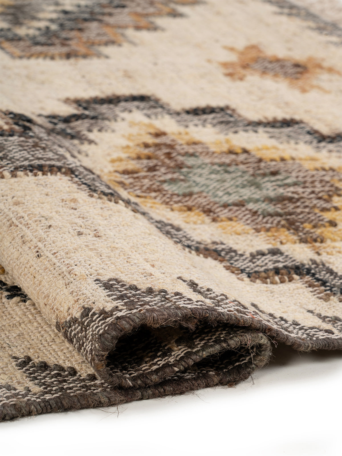 Rustic Earth Tone Jute Rug - additional product view showing the jute rug
