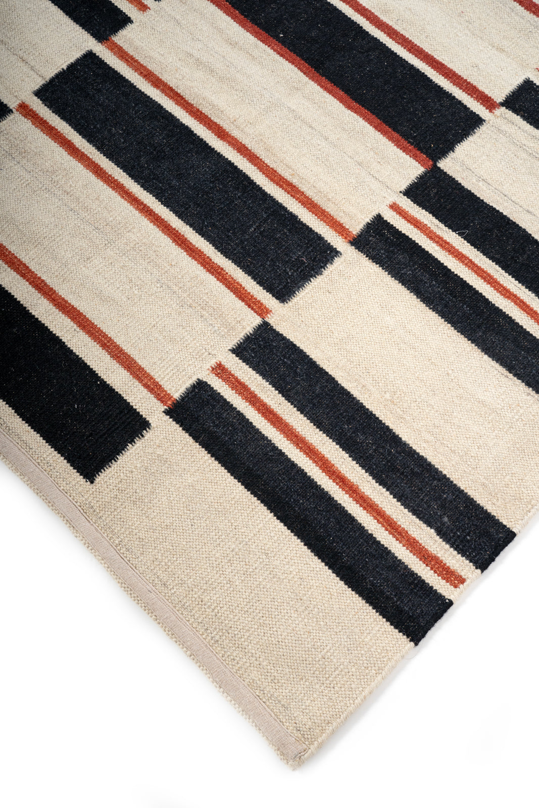 Rustic Ember Weave Rug close-up showing the wool weave and surface texture