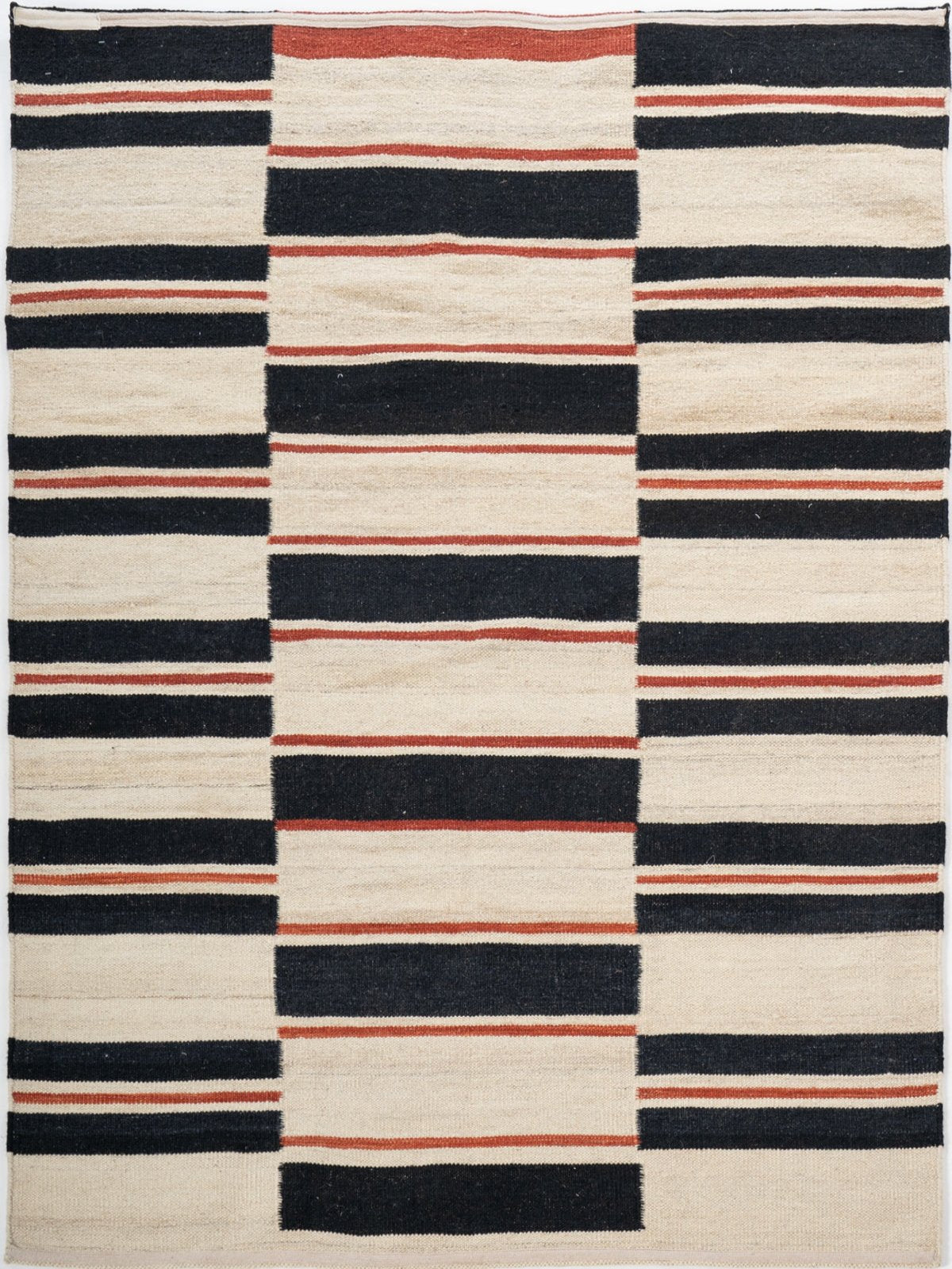Rustic Ember Weave Rug wool rug in red tones