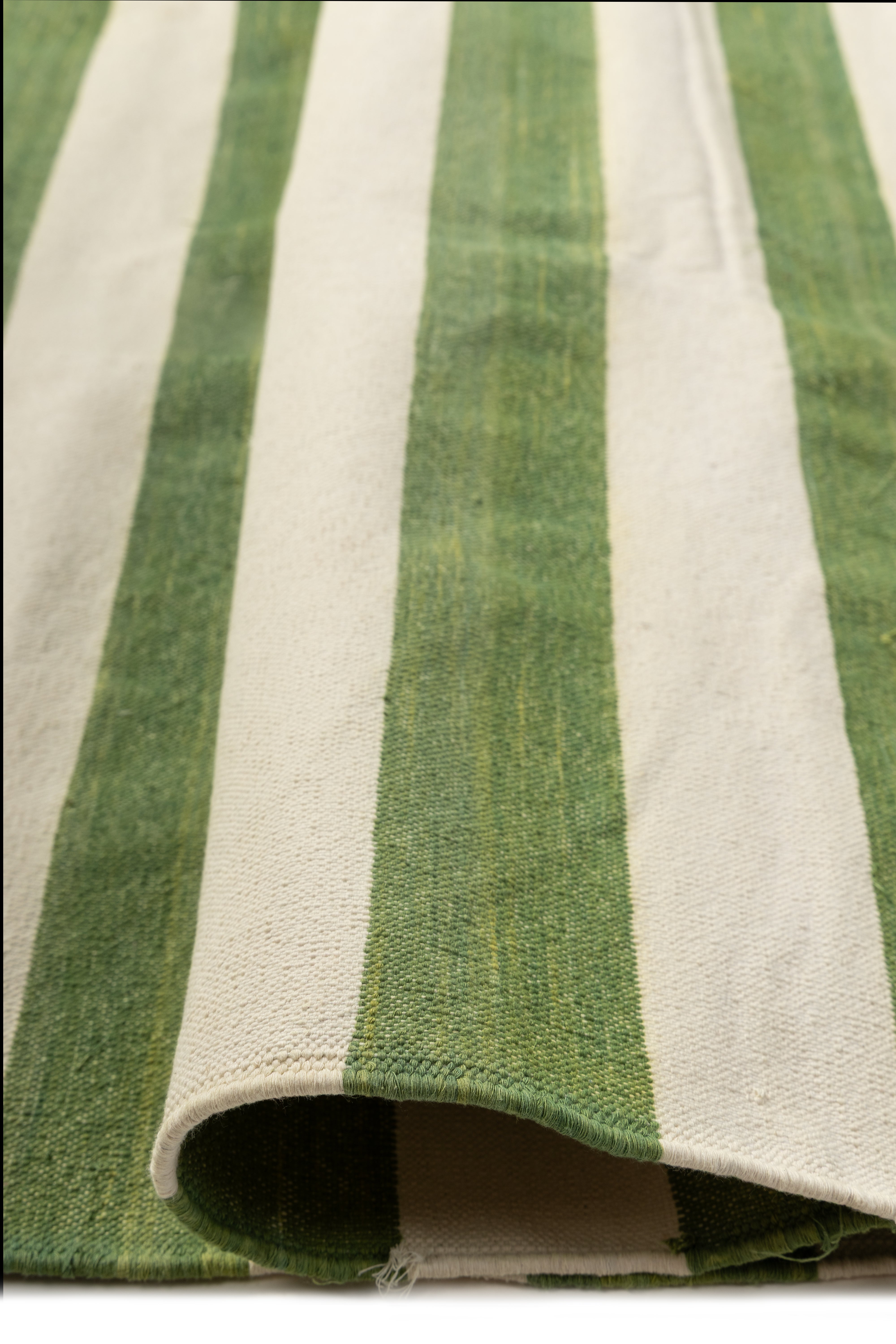 Sage Coast Flatweave Rug - texture detail showing cotton surface