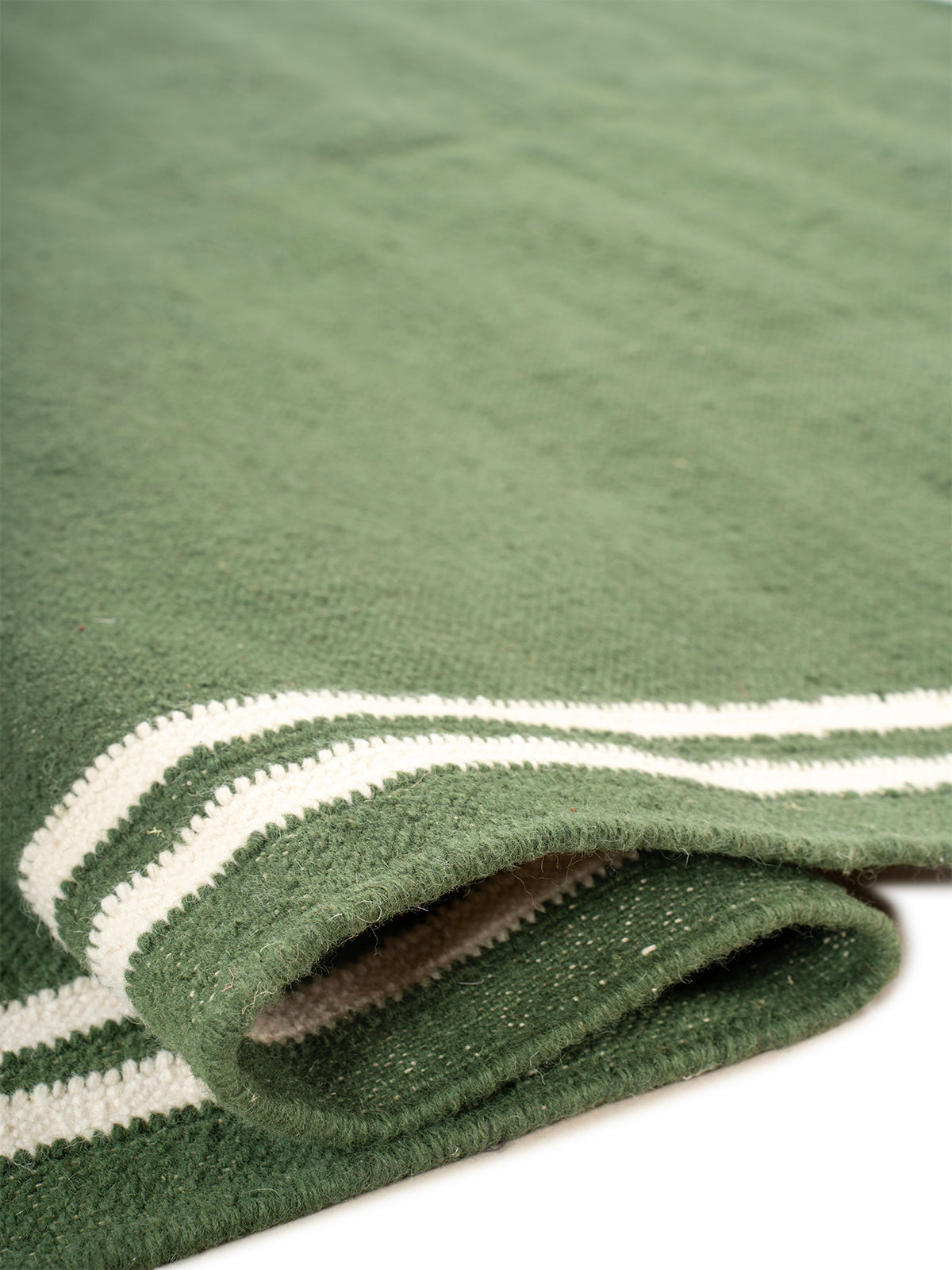Sage Cornerstone Rug - additional product view showing the wool rug