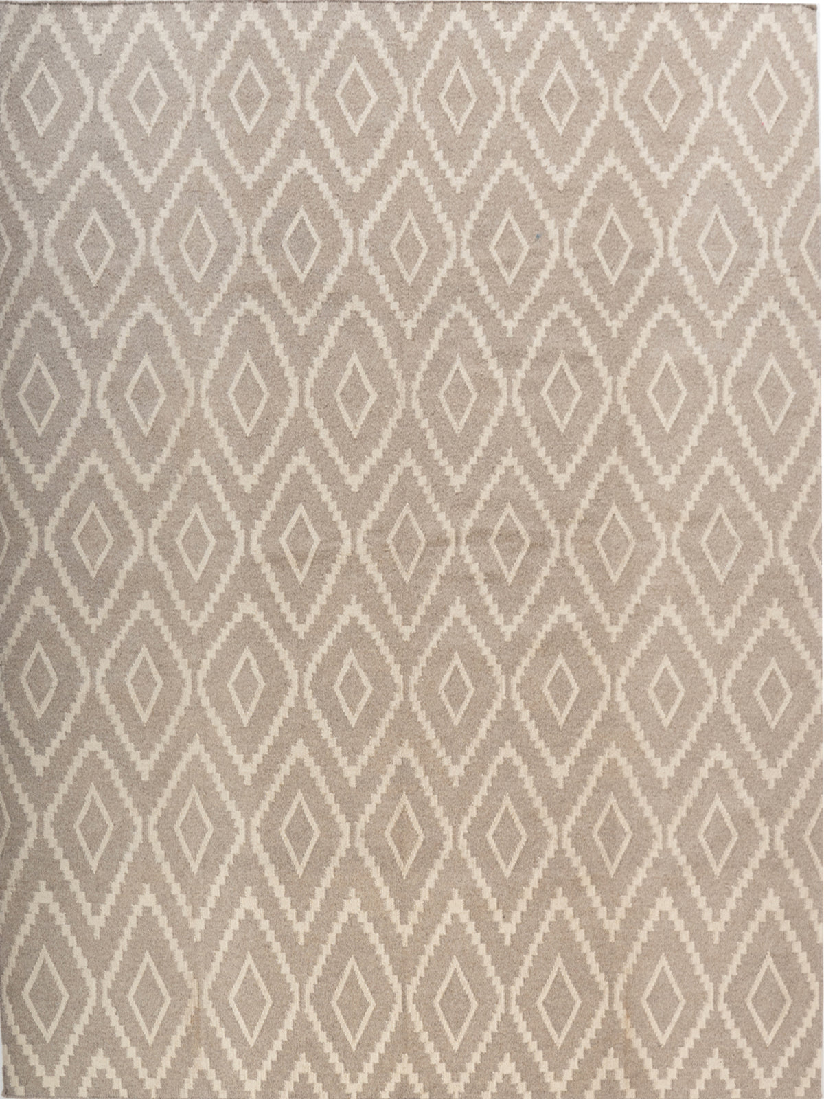 Sandstone Diamond Wool Rug wool rug in neutral tones