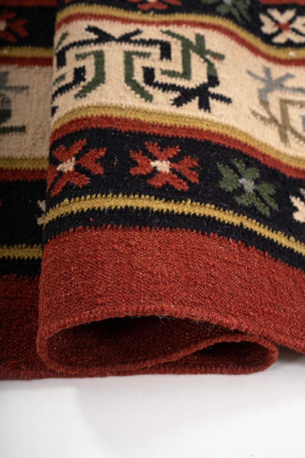 Savannah Spirit Flatweave Rug - texture detail showing cotton surface