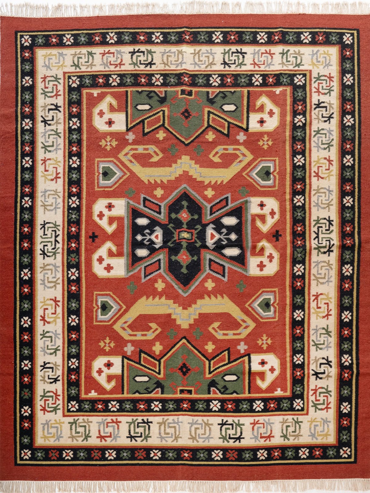 Savannah Spirit Flatweave Rug cotton rug in brown tones
