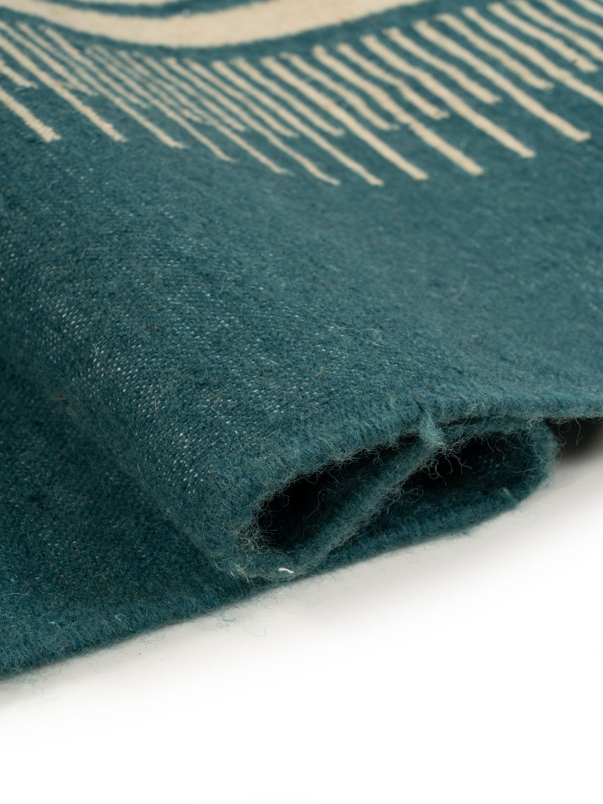 Scandi Colour-Block Runner - wool runner laid in a hallway view