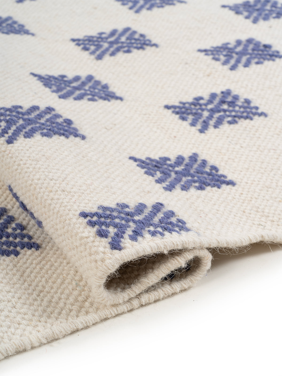 Scandi Lattice Wool Rug - additional product view showing the wool rug