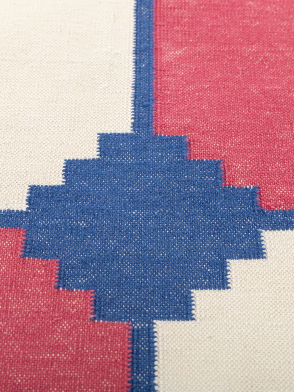 Scarlet Wave Modern Kilim Rug - additional product view showing the cotton rug