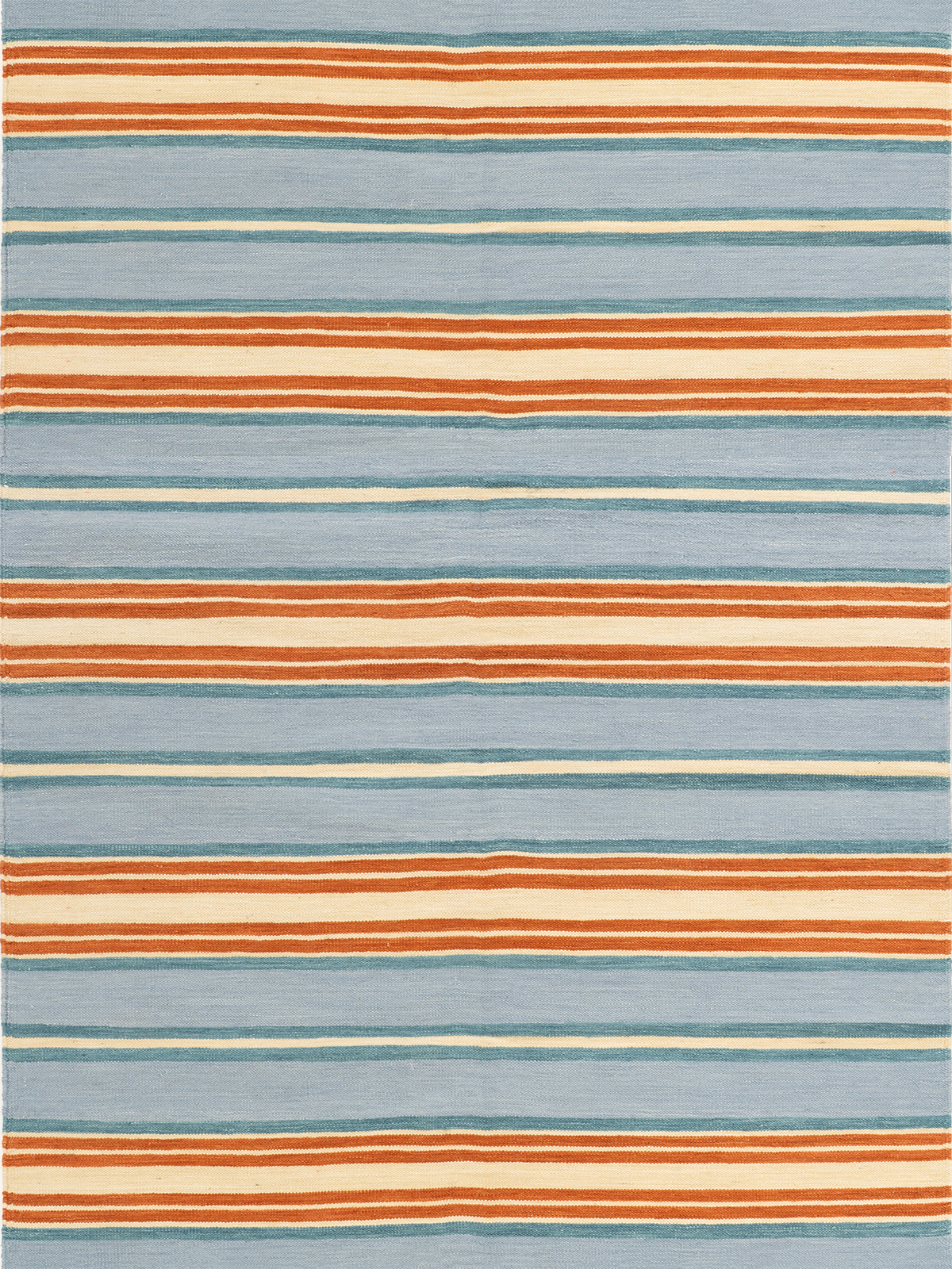 Seaside Stripe Wool Rug wool rug in blue tones