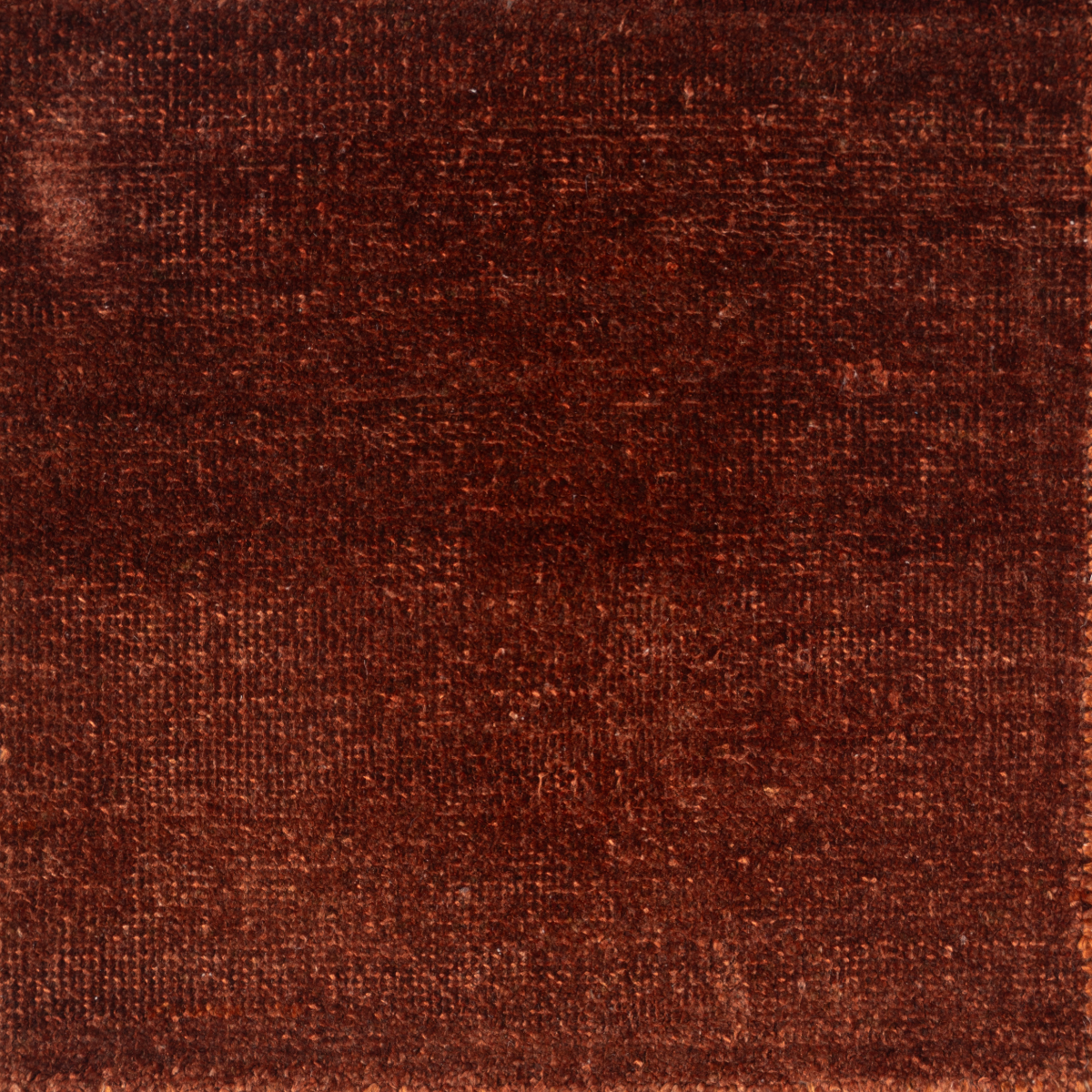 Serica : Burnt Sienna raw silk rug in red tones
