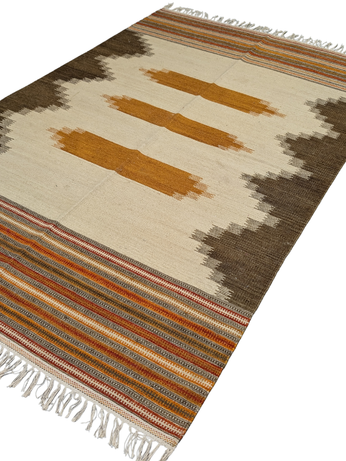 Sierra Sunset cotton rug styled in a living room interior