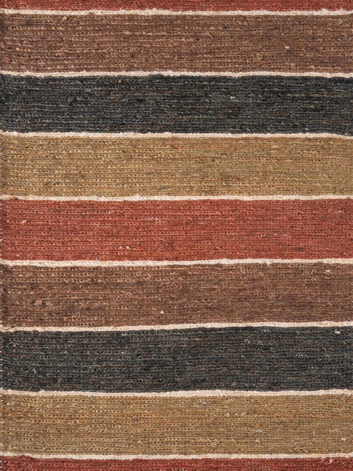Soumak Soul : Tribal Pulse detail showing jute surface and textured texture