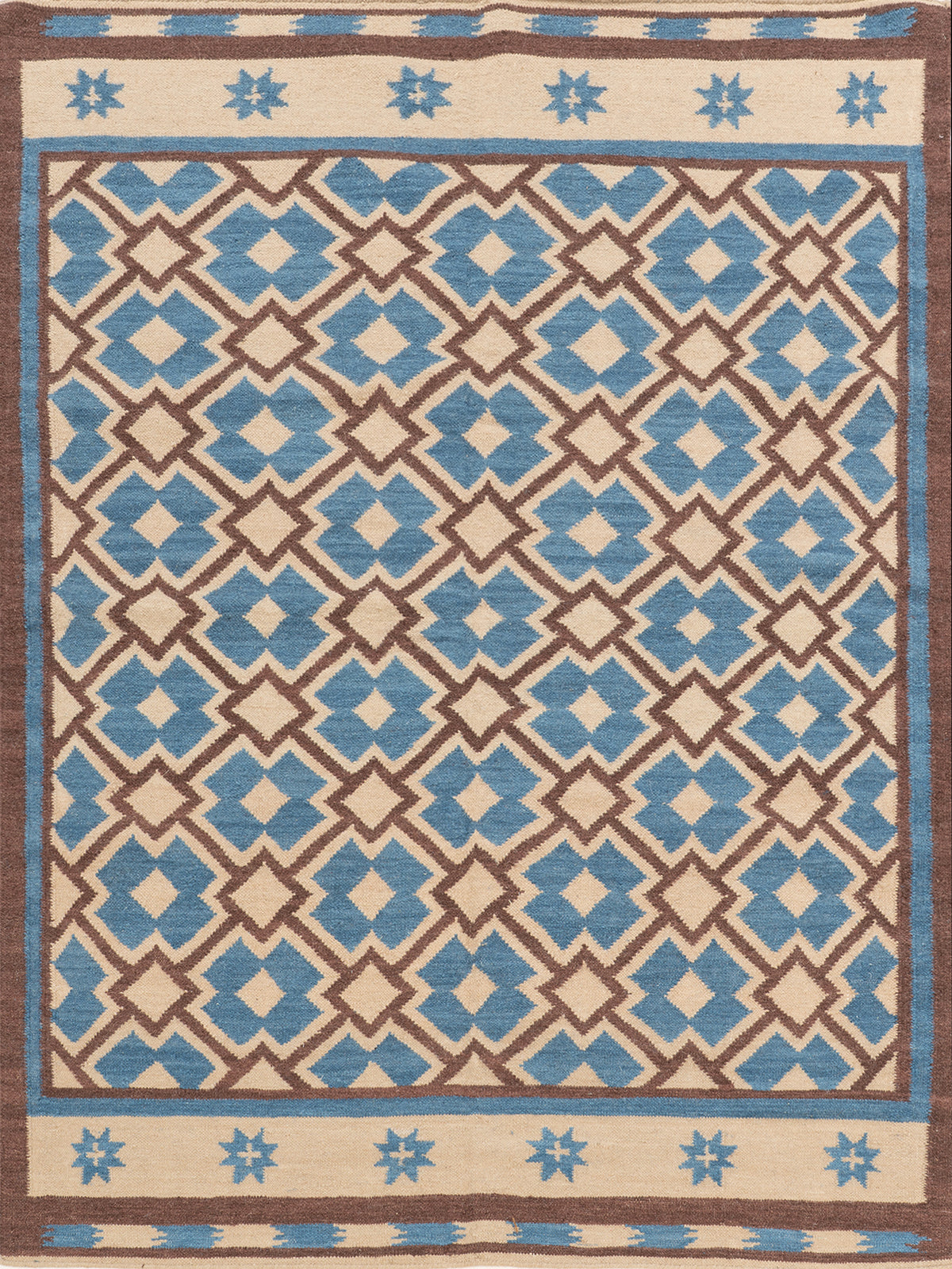 Southwest Diamond Wool Rug wool rug in red tones
