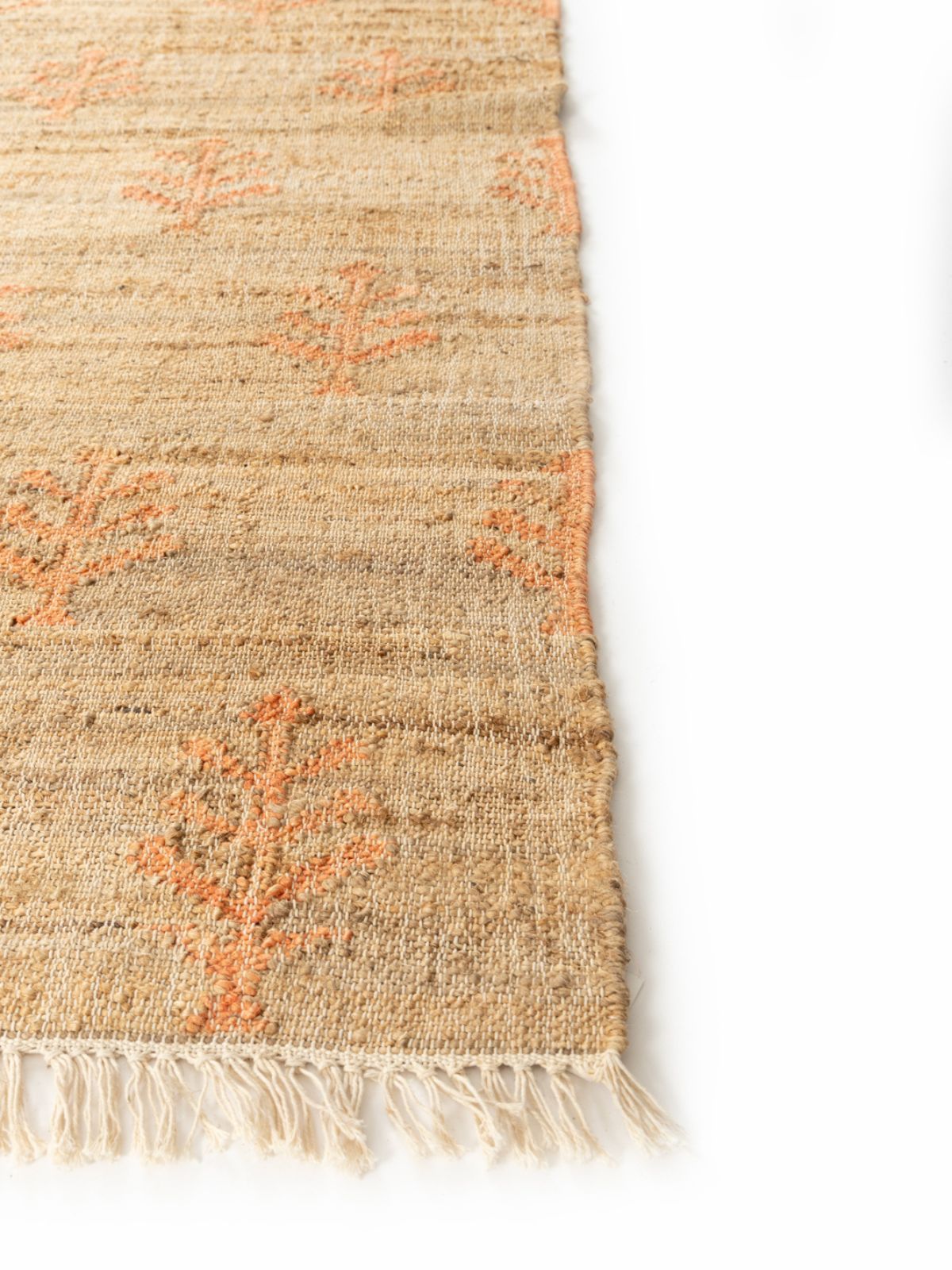 Sunset Foliage Jute Rug - additional product view showing the jute rug