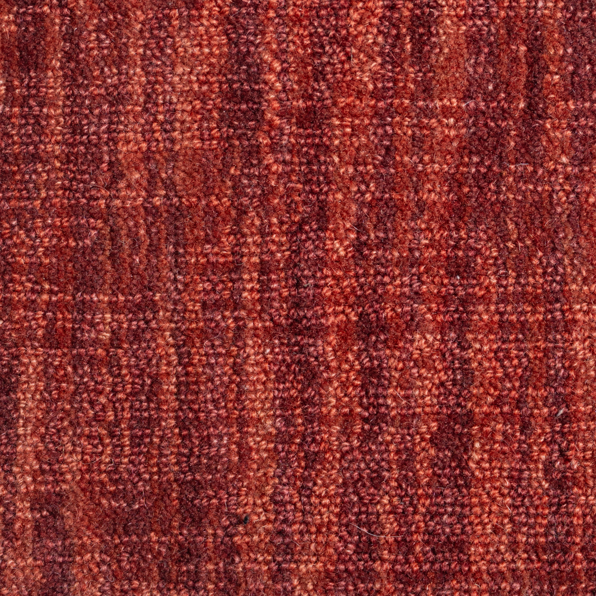 Tactile Edit : Deep Crimson close-up showing the wool weave and striped pattern