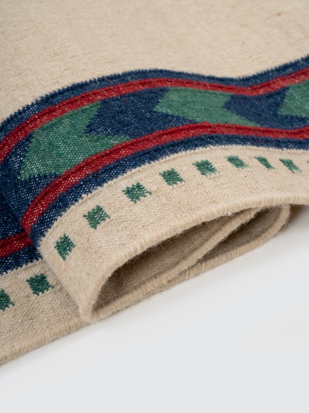 Tan Moor Runner - cotton runner laid in a hallway view