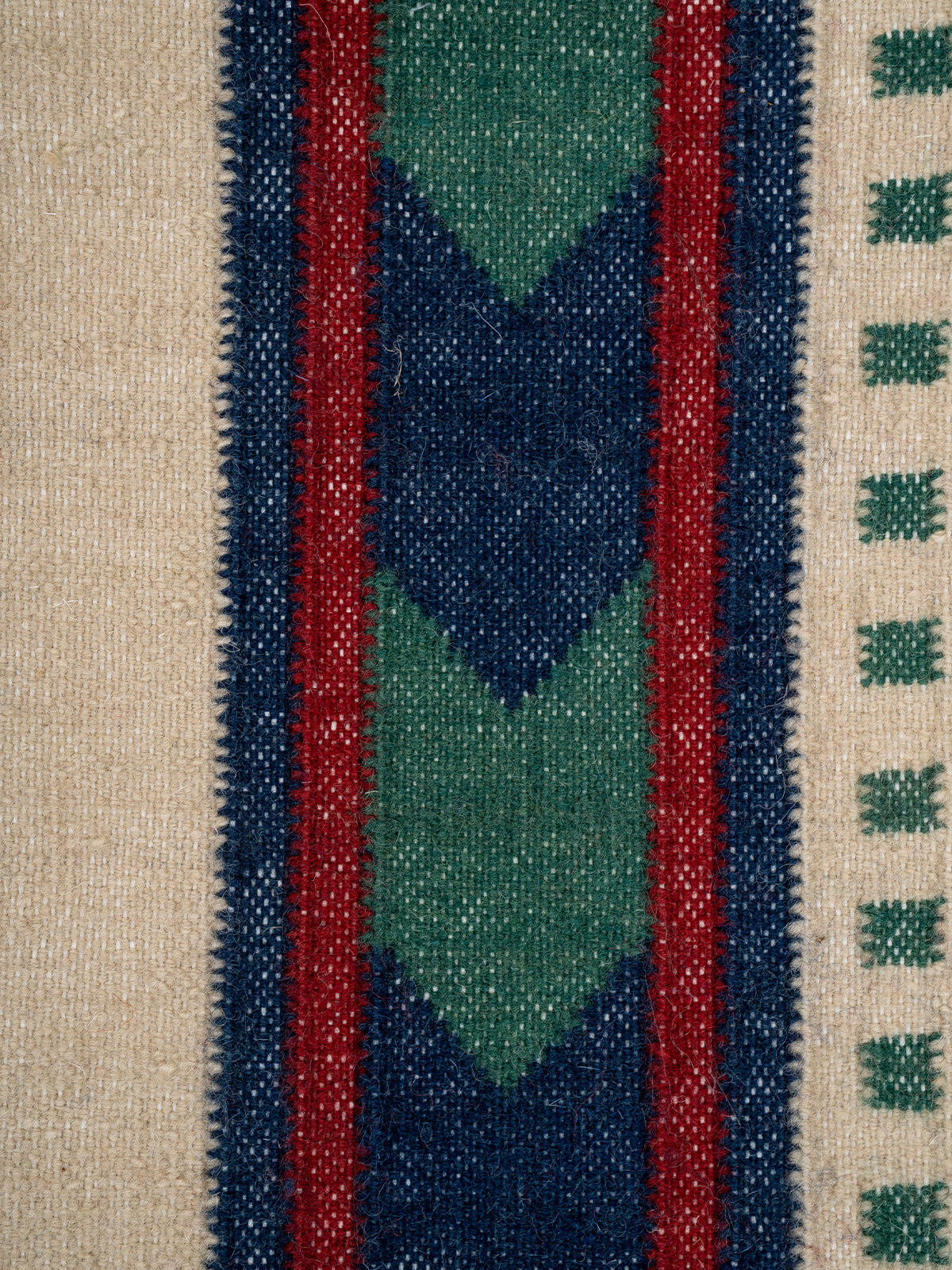 Tan Moor Runner - cotton runner laid in a hallway view