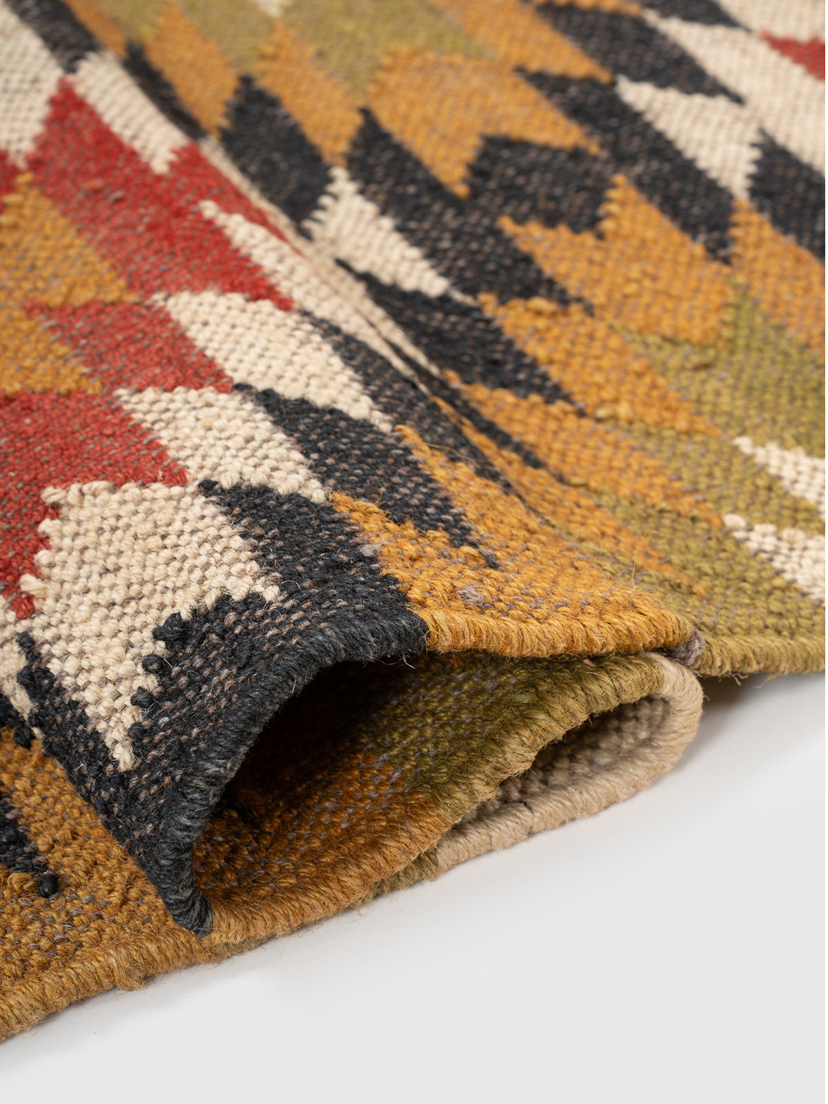 The Amber Rhythm Runner - wool runner laid in a hallway view