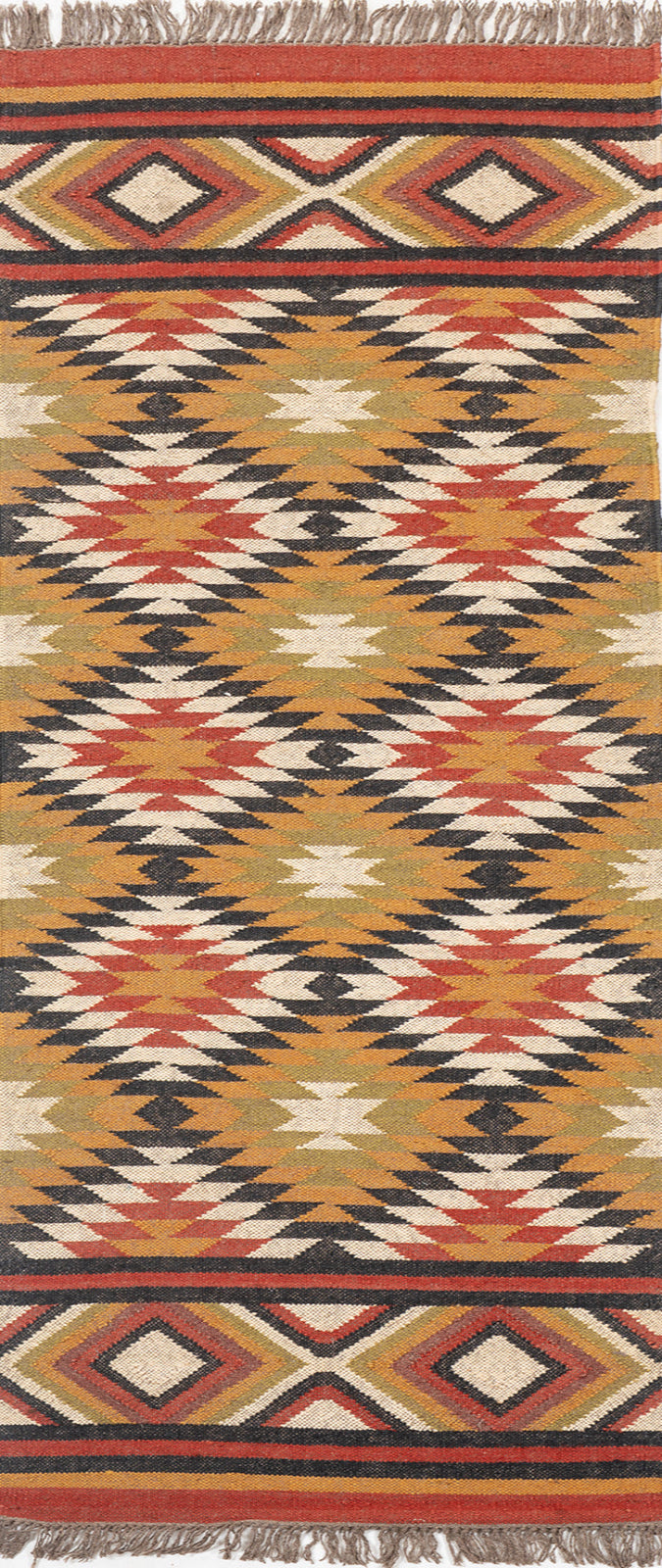 The Amber Rhythm Runner in wool