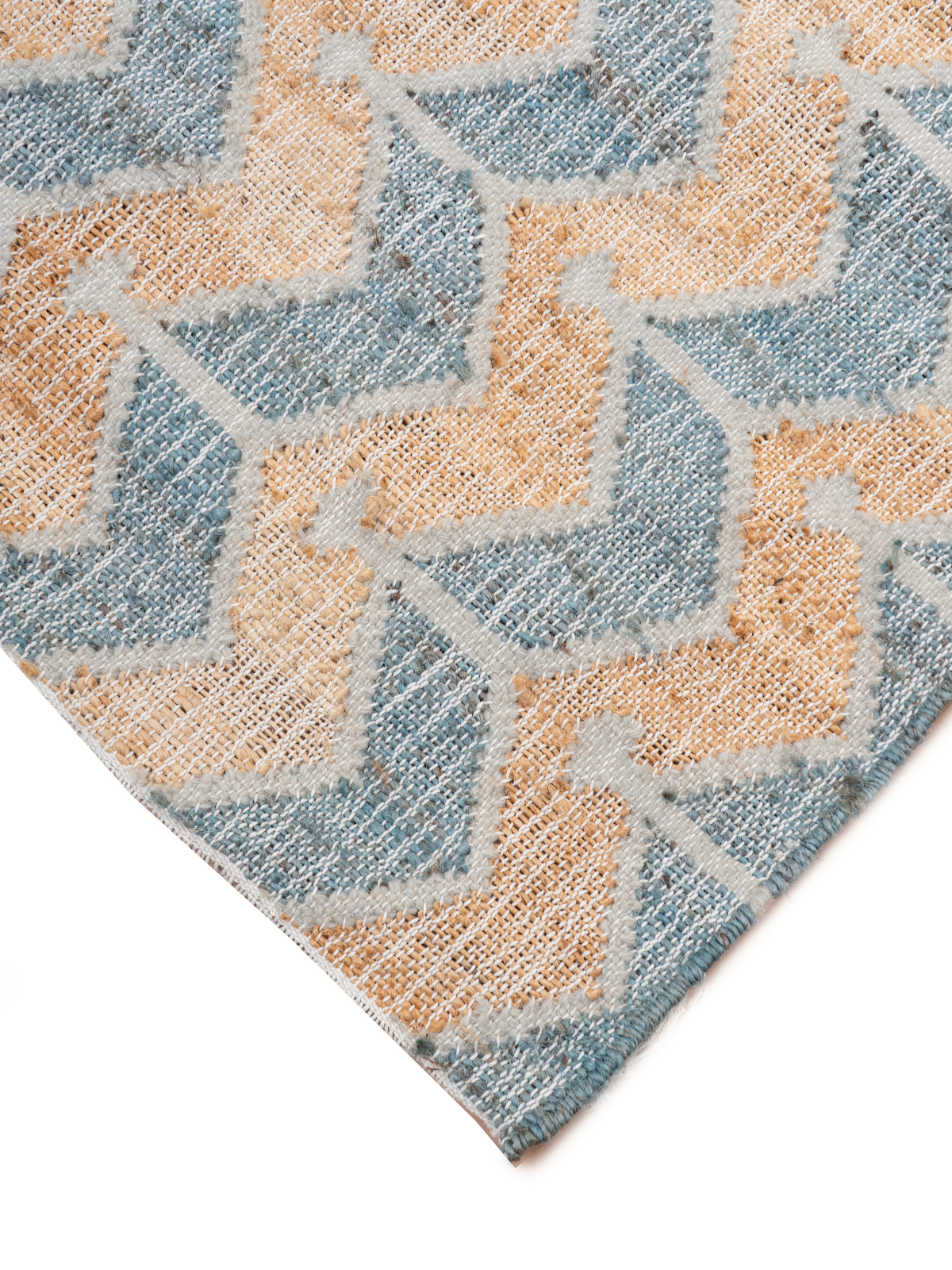 The Archer Jute-Cotton Runner detail showing edge binding and cotton-jute finishing of the runner
